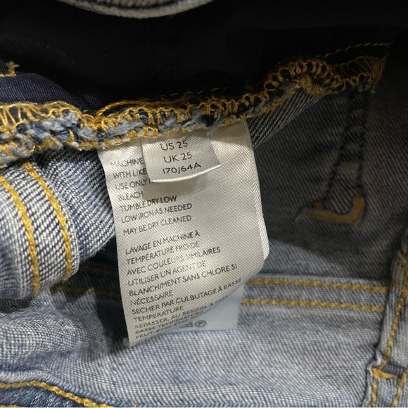 Pilcro and the Letterpress High Rise Skinny Jeans Blue Size 25 Measures 27x26 - Picture 7 of 8
